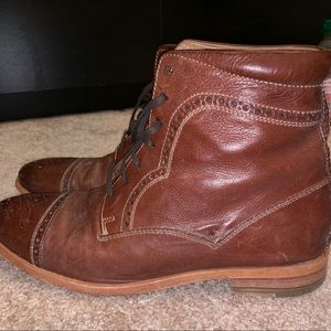 Brown Leather Boots Johnston & Murphy